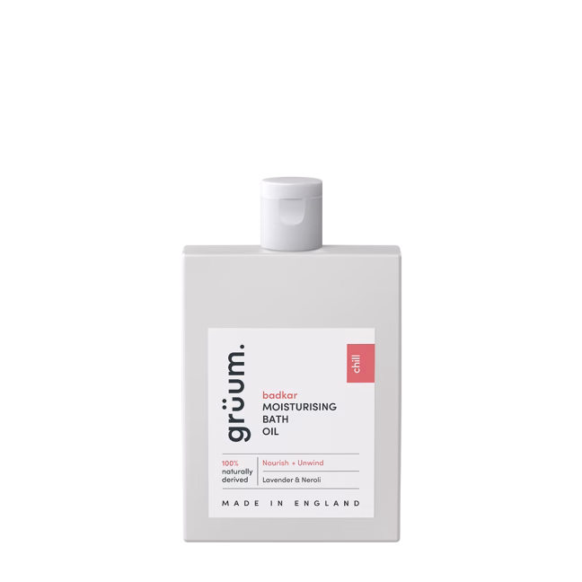 Moisturising bath oil bottle
