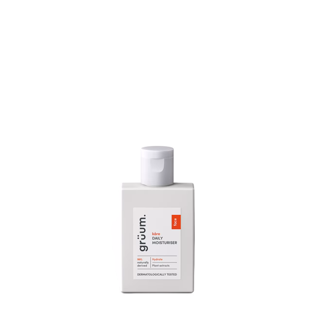 White bottle of daily moisturizer