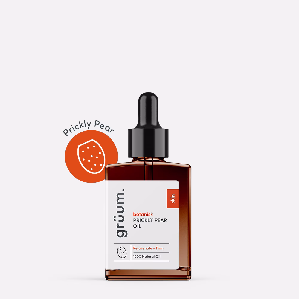 Prickly pear oil bottle with dropper.