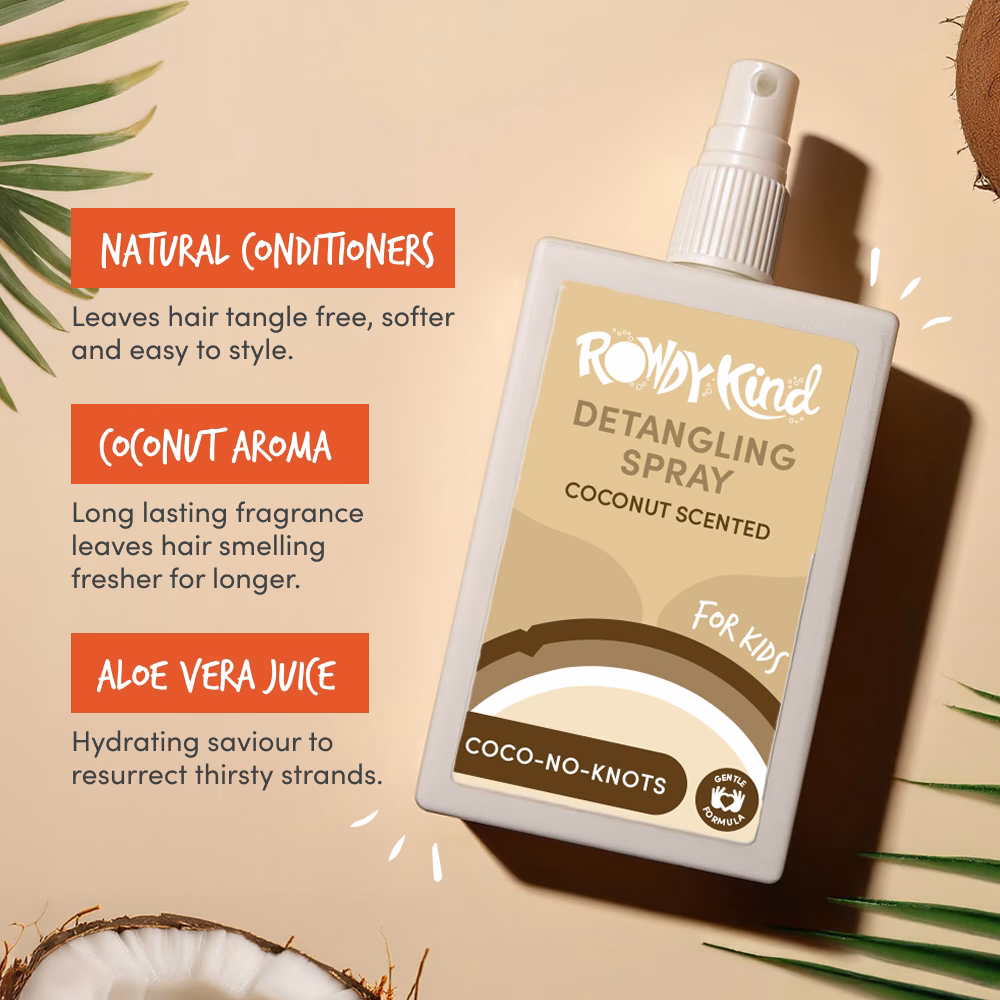 Coconut scented detangling spray for kids