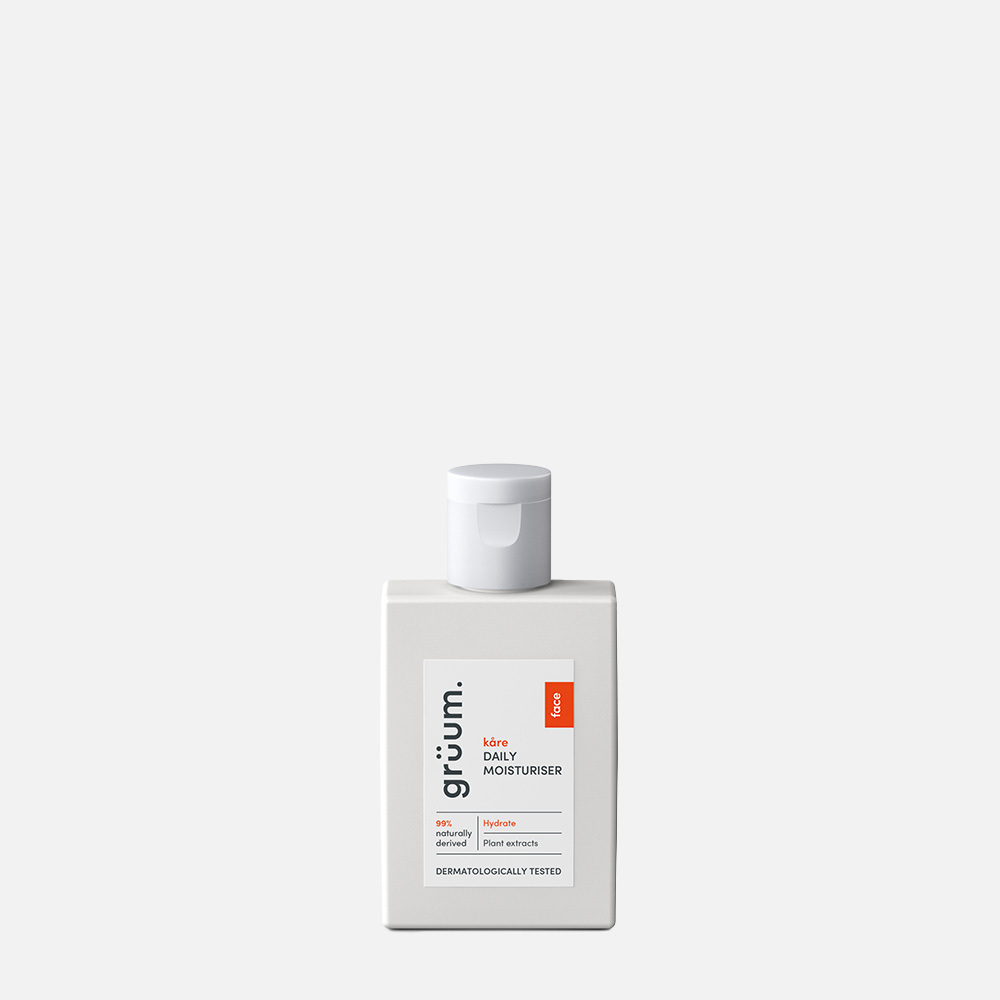 White bottle of moisturizer