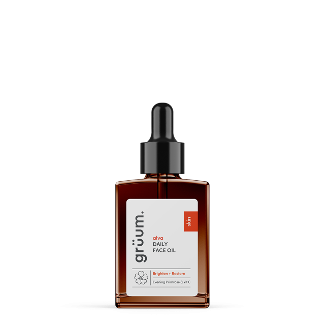 Face oil bottle with dropper.