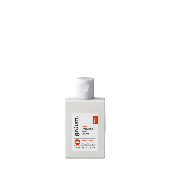 White bottle of hand cream.