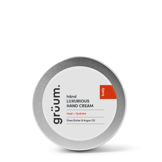 Round tin of luxurious hand cream