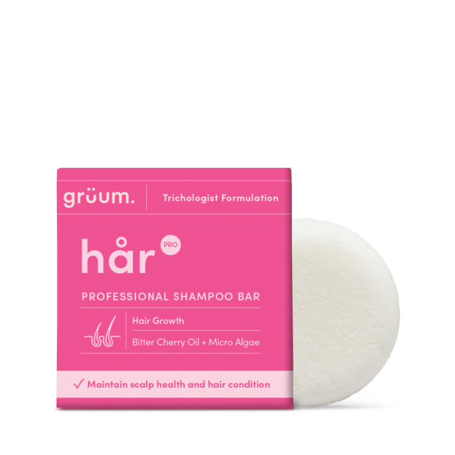 Pink shampoo bar packaging and product