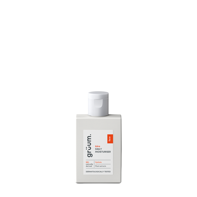 White bottle of daily moisturizer