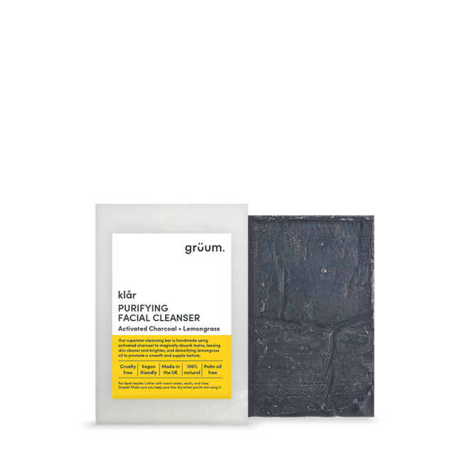 Charcoal facial cleanser bar package