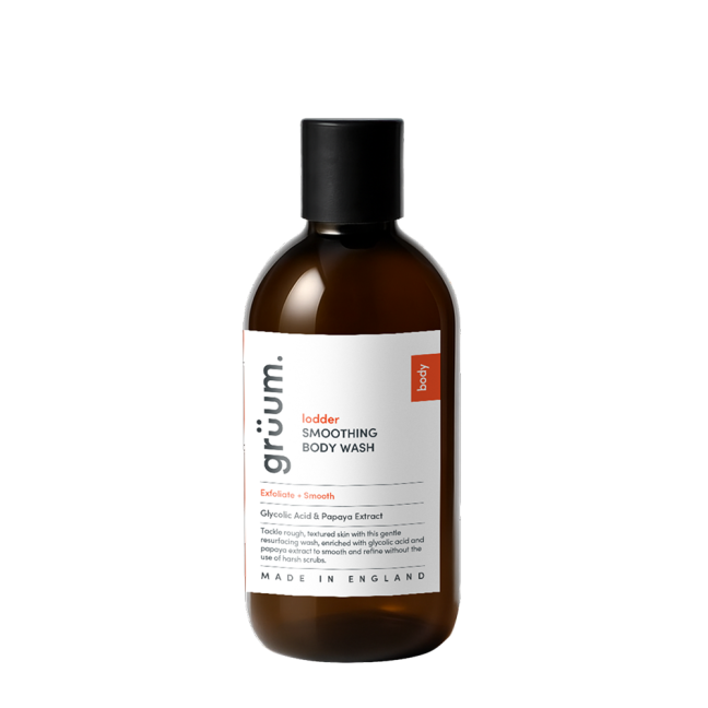 Groom smoothing body wash bottle