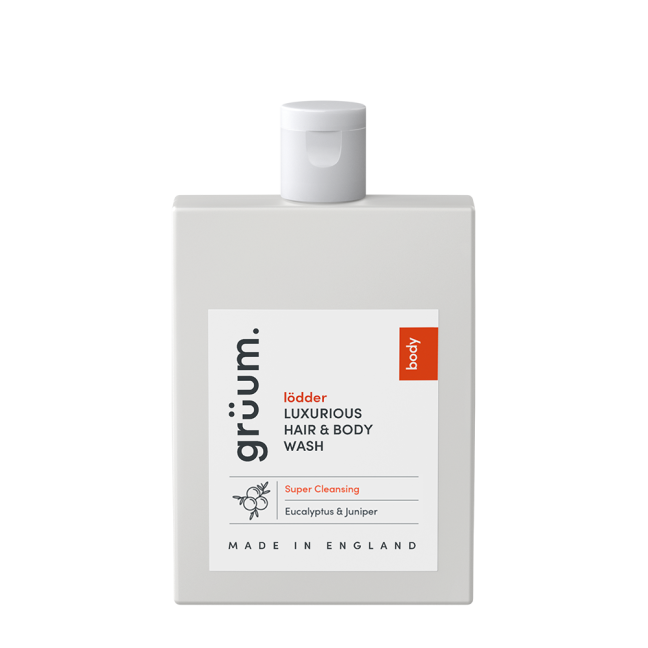 Gruum hair and body wash bottle.