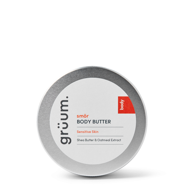 Body butter tin for sensitive skin.