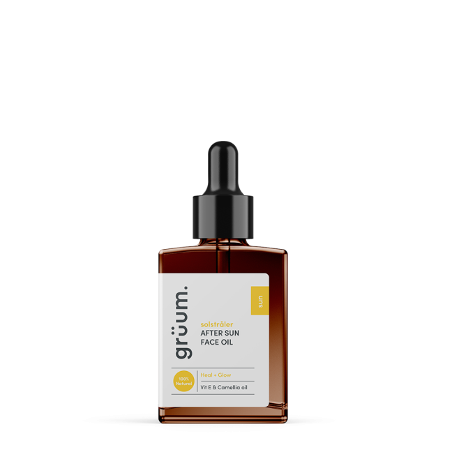 After sun face oil bottle