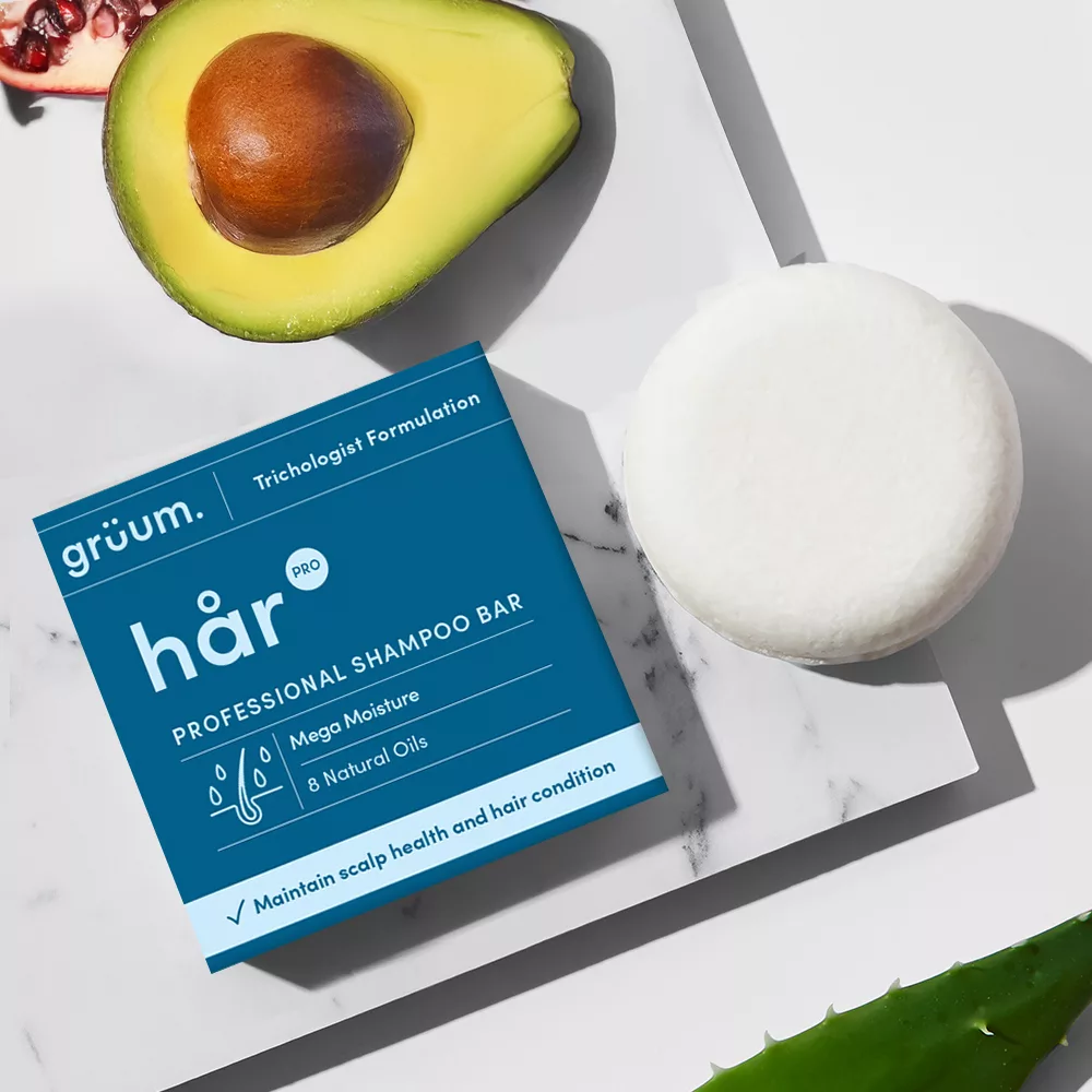 Shampoo bar with avocado and aloe.
