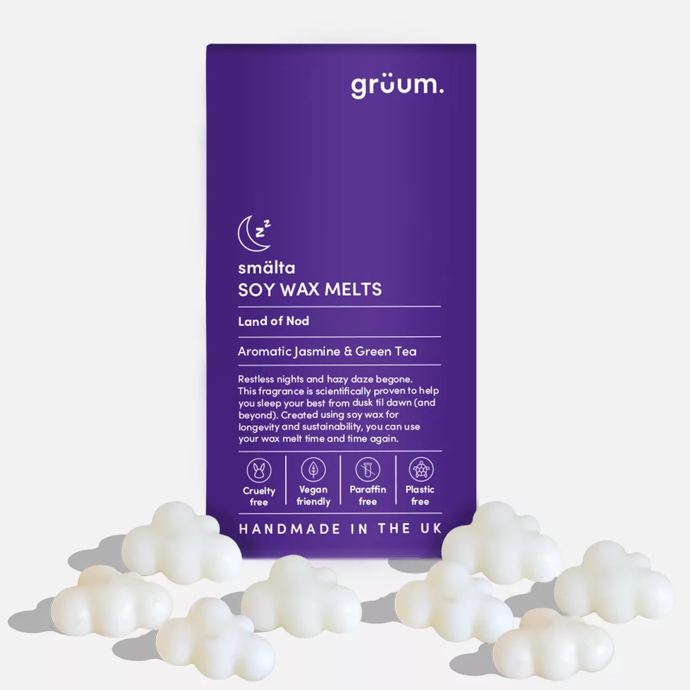 Purple soy wax melts packaging.