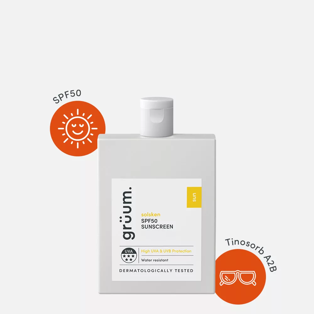 Gruum SPF50 sunscreen bottle